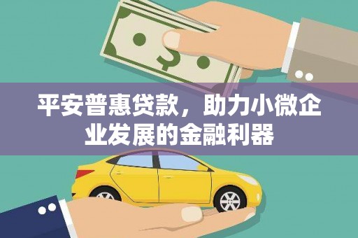 壶关平安普惠贷款，助力小微企业发展的金融利器
