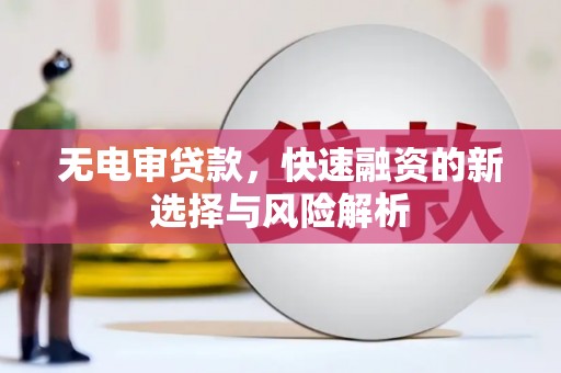 勐海无电审贷款，快速融资的新选择与风险解析