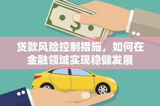 八宿贷款风险控制措施，如何在金融领域实现稳健发展