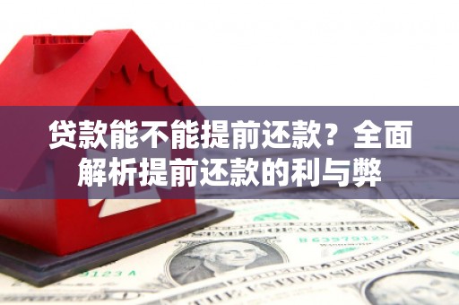 茂县贷款能不能提前还款？全面解析提前还款的利与弊