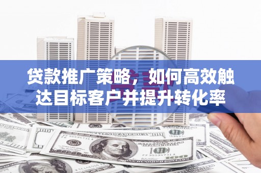 昭平贷款推广策略，如何高效触达目标客户并提升转化率