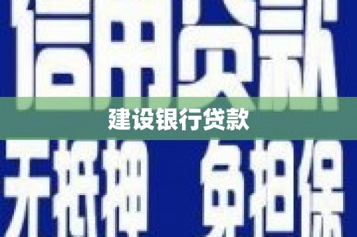 丰城建设银行贷款