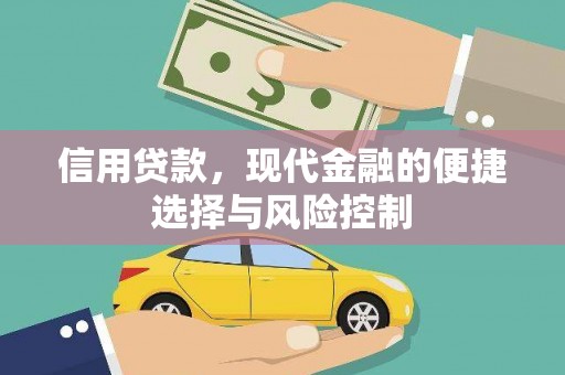 怀化信用贷款，现代金融的便捷选择与风险控制