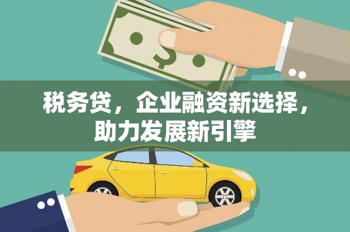 永登税务贷，企业融资新选择，助力发展新引擎