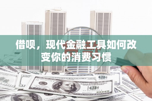 共和借呗，现代金融工具如何改变你的消费习惯