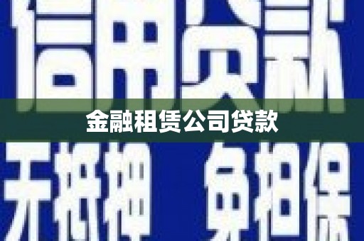泸水金融租赁公司贷款