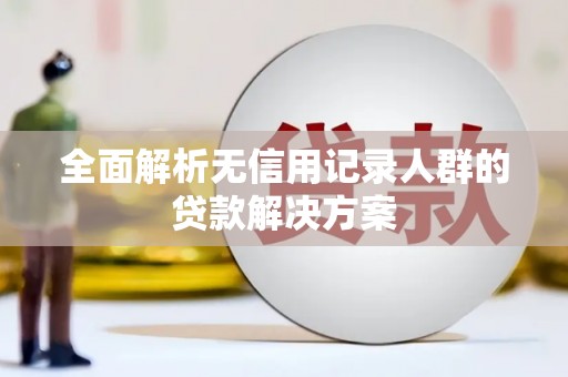 共和全面解析无信用记录人群的贷款解决方案